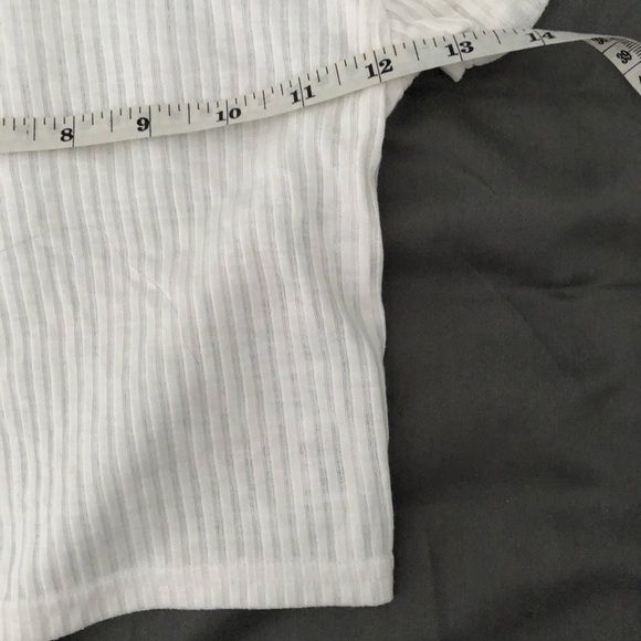 TOPMAN White Ribbed Crop  T-Shirt - Picture 7 of 9